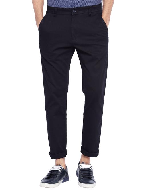 navy blue cotton chinos casual trouser - 14534723 - Standard Image - 1