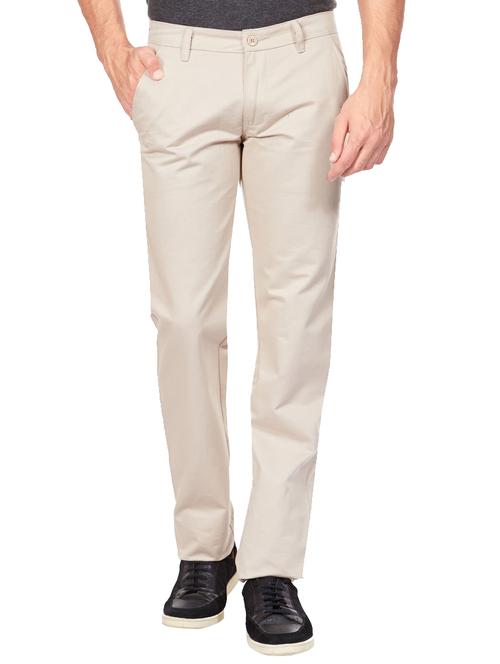 white cotton chinos casual trousers - 14534732 - Very Small Image - 1