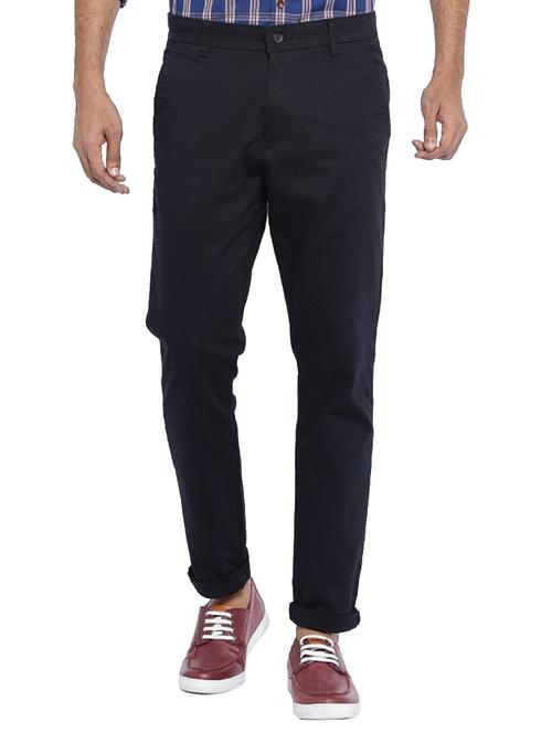 black cotton chinos casual trousers - 14534733 - Standard Image - 1