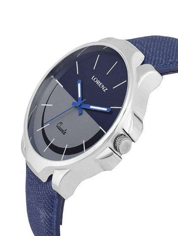 lorenz mk-1058a denim strap analog watch - 14534972 - Zoom Image - 2