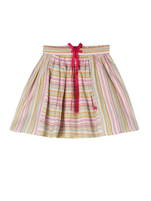pink cotton flared skirt - 14535019 - Standard Image - 1