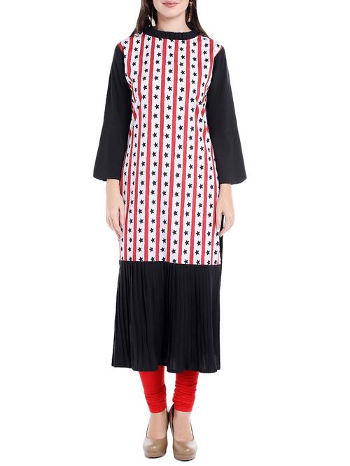 multi crepe straight kurta - 14535073 - Standard Image - 1