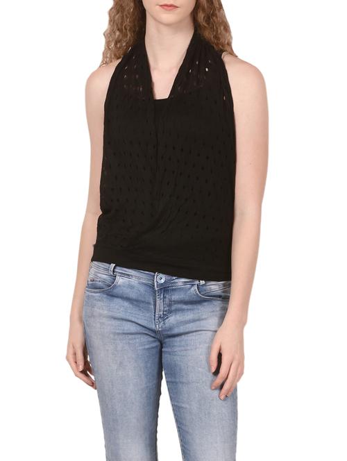 black rayon casual top - 14535203 - Very Small Image - 1