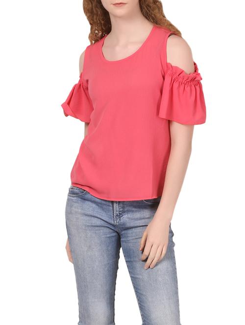 pink rayon casual top - 14535226 - Very Small Image - 1