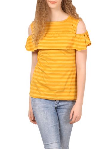 yellow rayon casual top - 14535235 - Very Small Image - 1