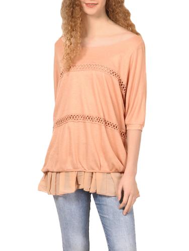 beige rayon casual top - 14535238 - Very Small Image - 1