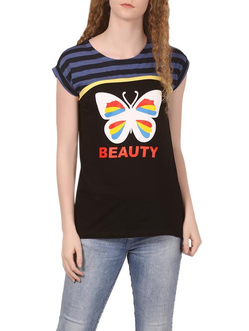 black hosery casual tee - 14535293 - Very Small Image - 1