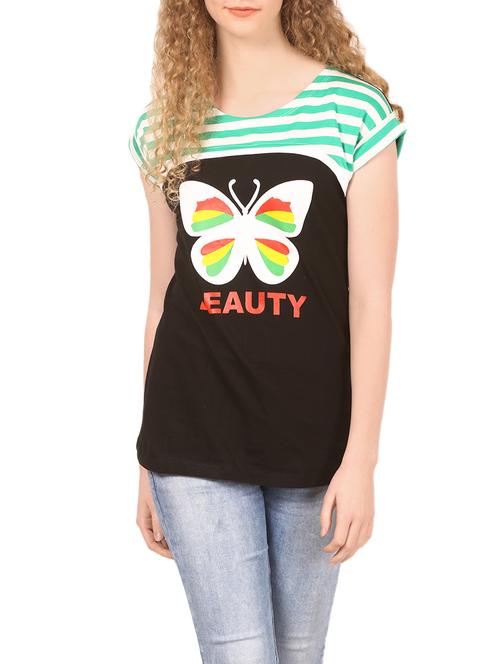 black hosery casual tee - 14535318 - Very Small Image - 1