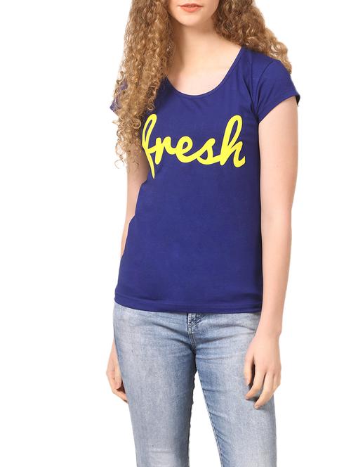 blue hosery casual tee - 14535351 - Very Small Image - 1