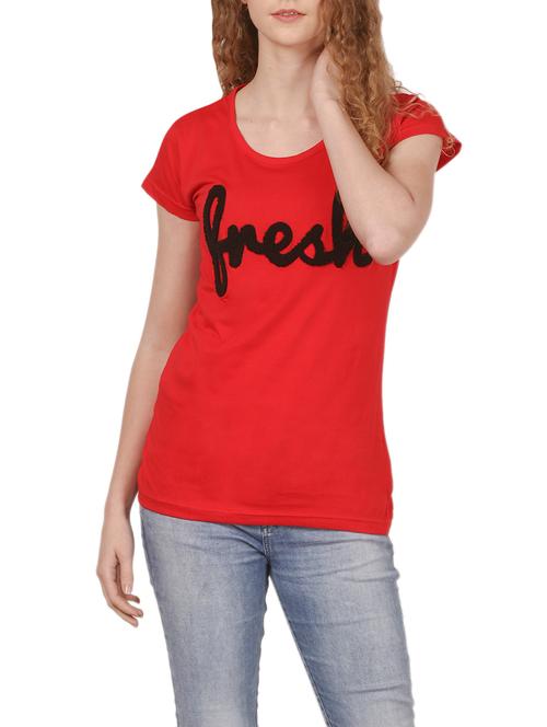 red hosery casual tee - 14535361 - Very Small Image - 1