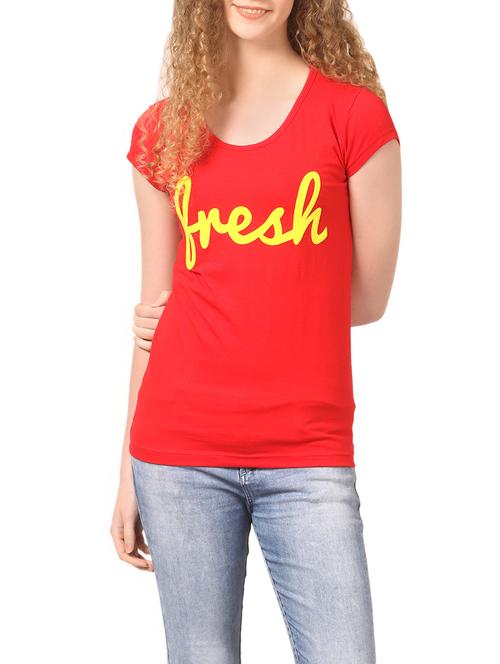 red hosery casual tee - 14535363 - Very Small Image - 1