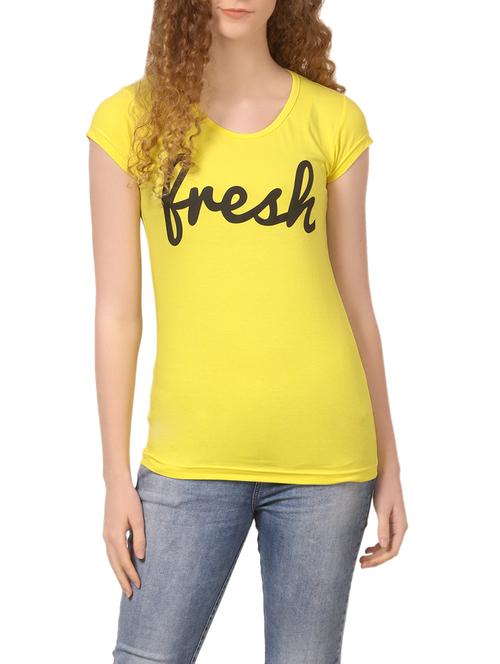 yellow hosery casual tee - 14535368 - Very Small Image - 1