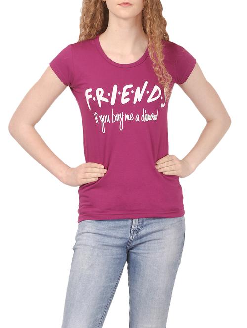 purple hosery casual tee - 14535380 - Very Small Image - 1