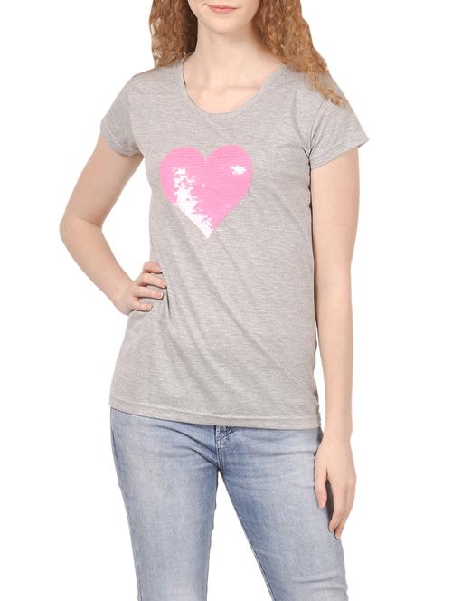grey hosery casual top - 14535393 - Very Small Image - 1