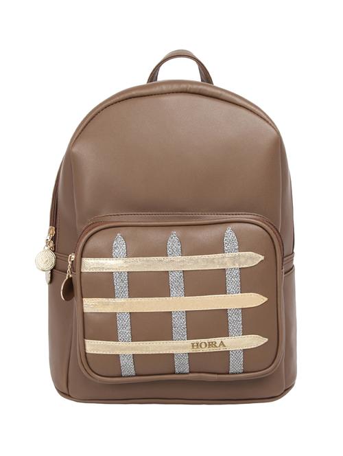 brown leatherette backpack - 14535434 - Very Small Image - 1