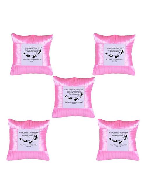 "Simple Quote" Printed Set Of 5 Cushion Covers - 14535582 - Standard Image - 1