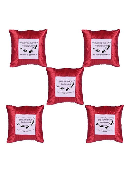 "Simple Quote" Printed Set Of 5 Cushion Covers - 14535585 - Standard Image - 1