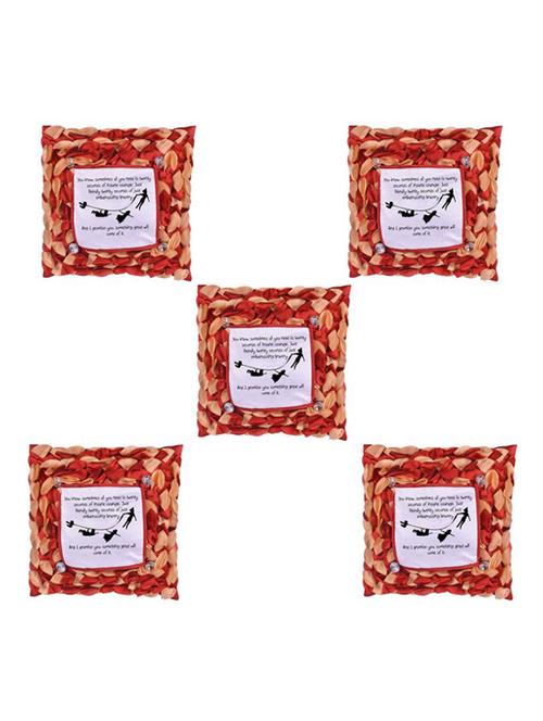 "Simple Quote" Printed Set Of 5 Cushion Covers - 14535592 - Standard Image - 1