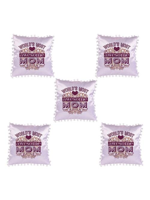 "Best Mom" Printed Set Of 5 Cushion Covers - 14535606 - Standard Image - 1
