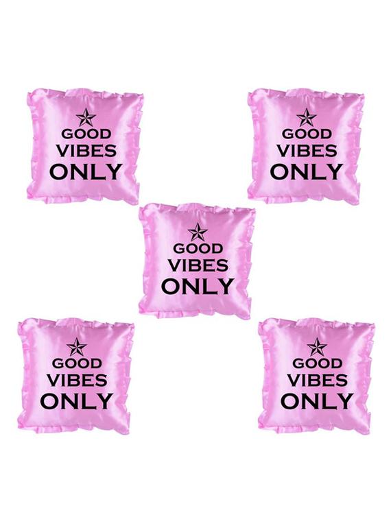 "Good Vibes" Quoted Printed Cusion Cover Set of 5 - 14535701 - Zoom Image - 1