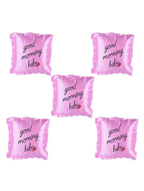 "Good Morning" Quoted Printed Set Of 5 Cushion Covers - 14535740 - Standard Image - 1