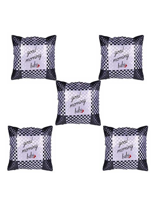 "Good Morning" Quoted Printed Set Of 5 Cushion Covers - 14535754 - Standard Image - 1