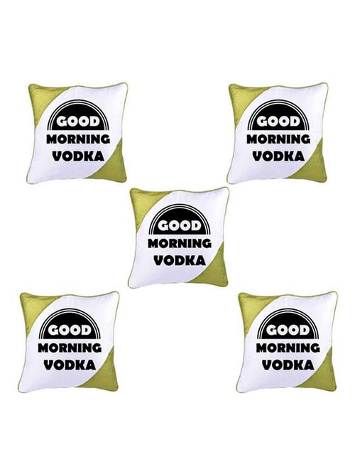 "Good Morning" Quoted Printed Set Of 5 Cushion Covers - 14535758 - Standard Image - 1
