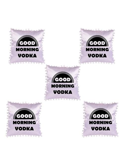 "Good Morning" Quoted Printed Set Of 5 Cushion Covers - 14535763 - Standard Image - 1