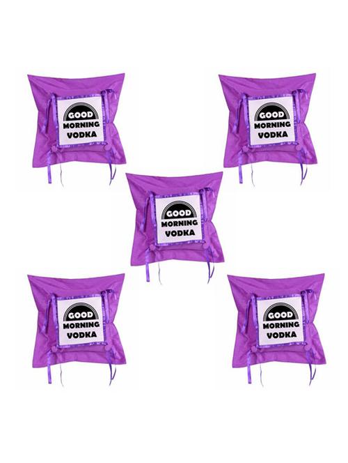 "Good Morning" Quoted Printed Set Of 5 Cushion Covers - 14535772 - Standard Image - 1