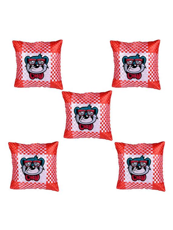 Cartoon Printed Set Of 5 Cushion Covers - 14535788 - Zoom Image - 1