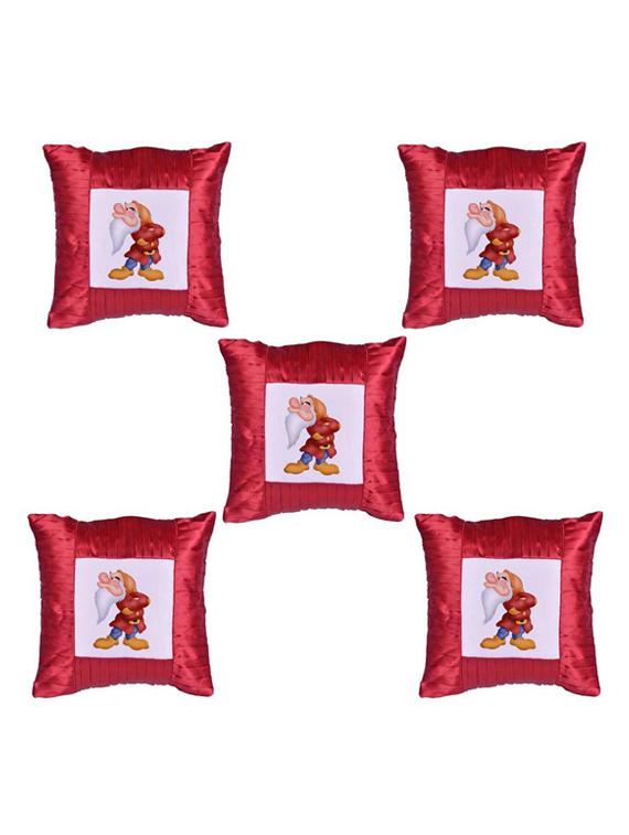 Snoby Cartoon" Dwarf" Printed Cusion Cover Set of 5 - 14535802 - Zoom Image - 1