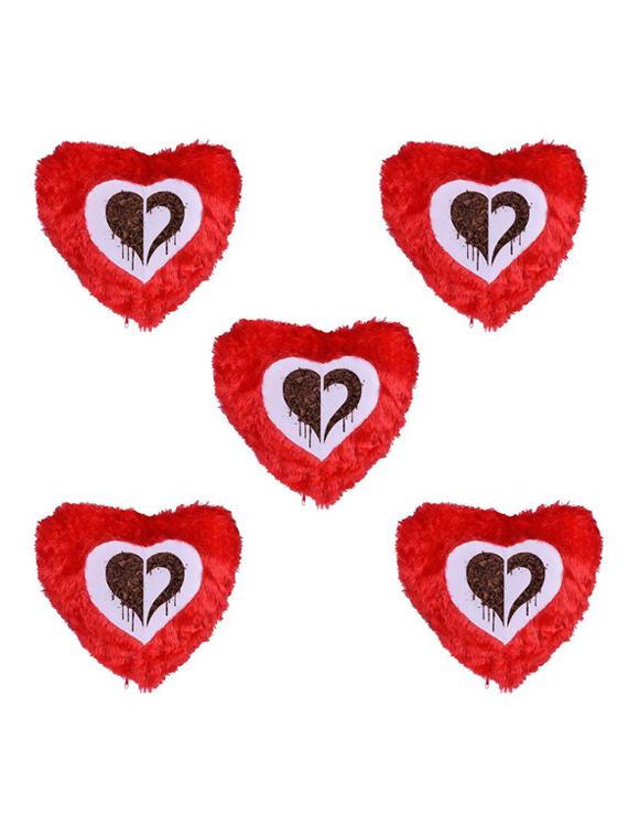 Heart Printed Set Of 5 Cushion Covers - 14535891 - Zoom Image - 1