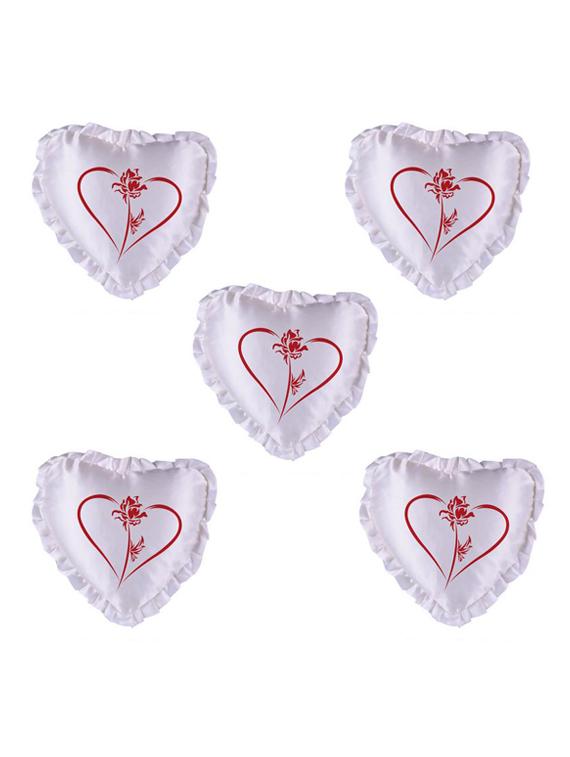 Heart Printed Set Of 5 Cushion Covers - 14535916 - Zoom Image - 1