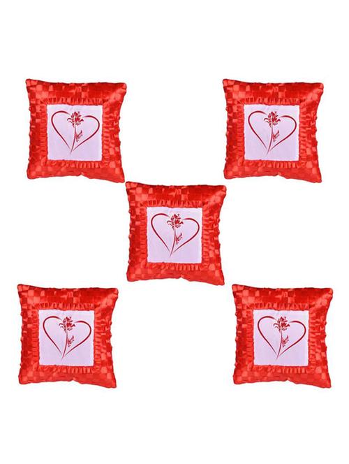 Heart Printed Set Of 5 Cushion Covers - 14535921 - Standard Image - 1