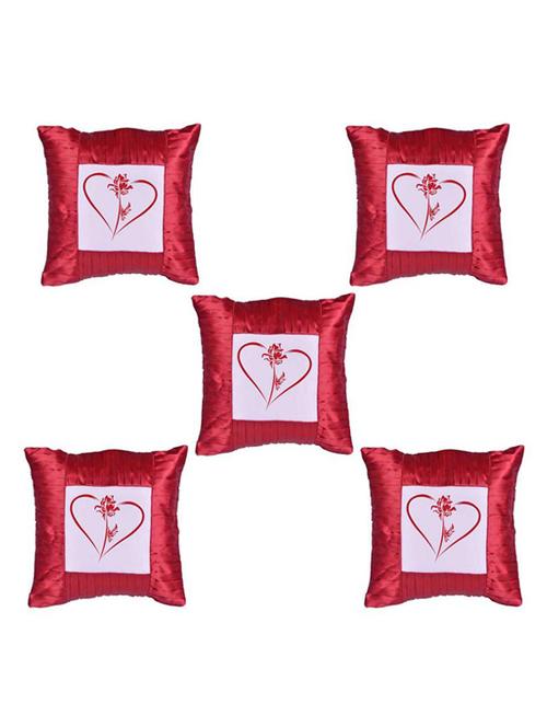 Heart Printed Set Of 5 Cushion Covers - 14535922 - Standard Image - 1
