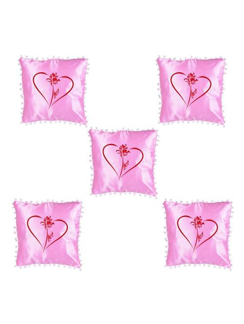 Heart Printed Set Of 5 Cushion Covers - 14535925 - Standard Image - 1