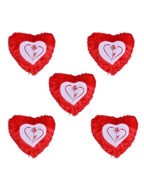 Heart Printed Set Of 5 Cushion Covers - 14535931 - Standard Image - 1
