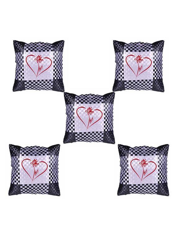 Heart Printed Set Of 5 Cushion Covers - 14535934 - Zoom Image - 1