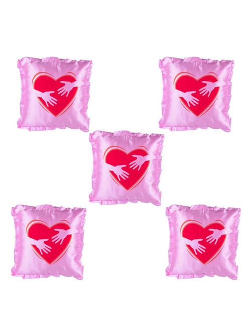 Heart Printed Set Of 5 Cushion Covers - 14535940 - Standard Image - 1