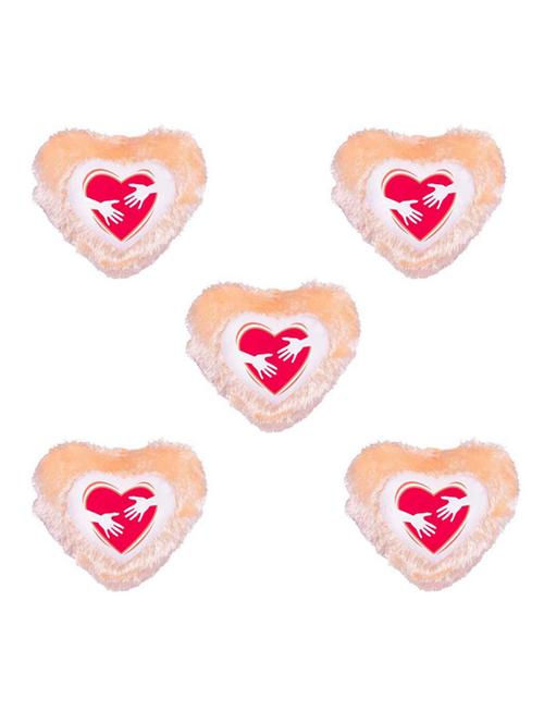 Heart Printed Set Of 5 Cushion Covers - 14535944 - Standard Image - 1