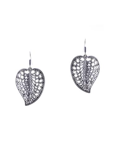 silver metal drop earrings - 14536005 - Very Small Image - 1