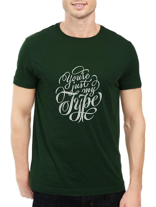 green cotton chest print tshirt - 14536047 - Standard Image - 1