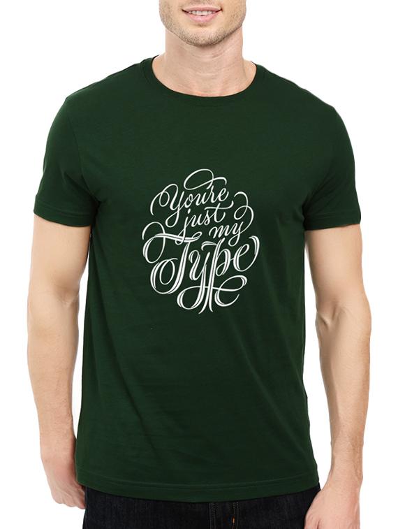 green cotton chest print tshirt - 14536047 - Zoom Image - 1