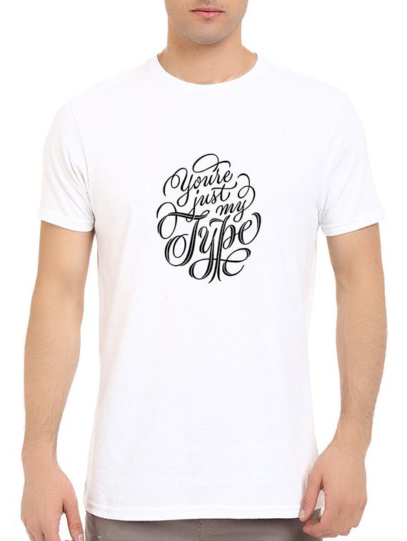 white cotton chest print tshirt - 14536053 - Zoom Image - 1