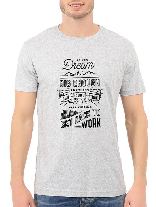 grey cotton front print t-shirt - 14536065 - Standard Image - 1