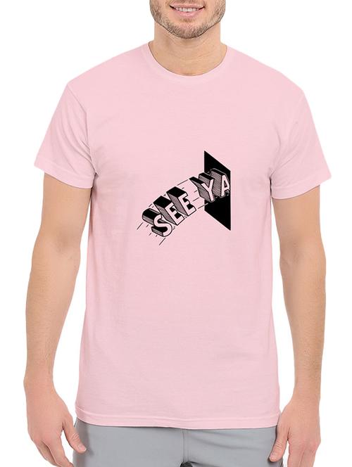 pink cotton chest print tshirt - 14536080 - Standard Image - 1