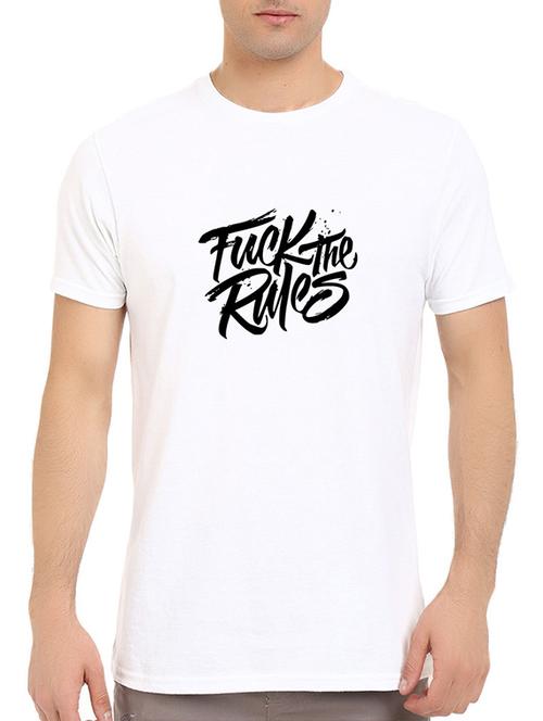 white cotton chest print tshirt - 14536093 - Standard Image - 1