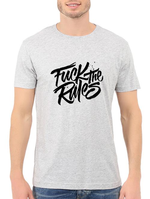 grey cotton chest print tshirt - 14536095 - Standard Image - 1