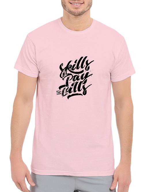 pink cotton chest print tshirt - 14536100 - Standard Image - 1