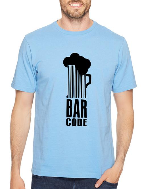 blue cotton front print t-shirt - 14536112 - Standard Image - 1